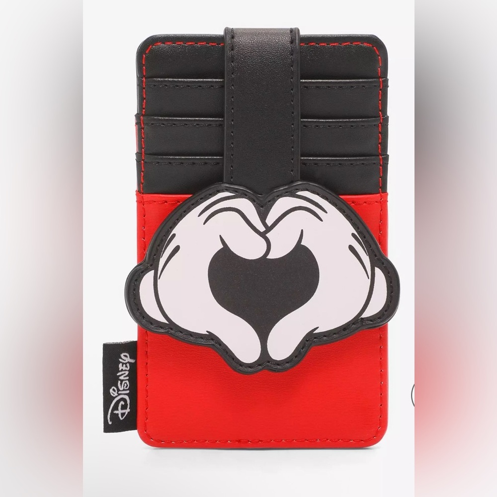 Loungefly Disney Mickey Mouse Heart Hands Cardholder — BoxLunch Exclusive NWT